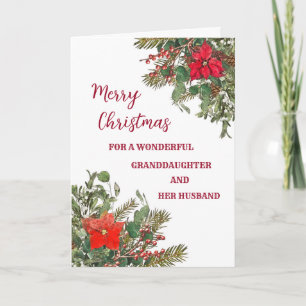 Rustic Granddaughter & Her Husband Merry Christmas Card