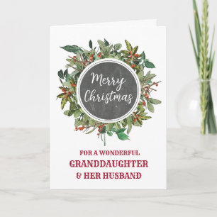 Rustic Granddaughter & Her Husband Merry Christmas Card