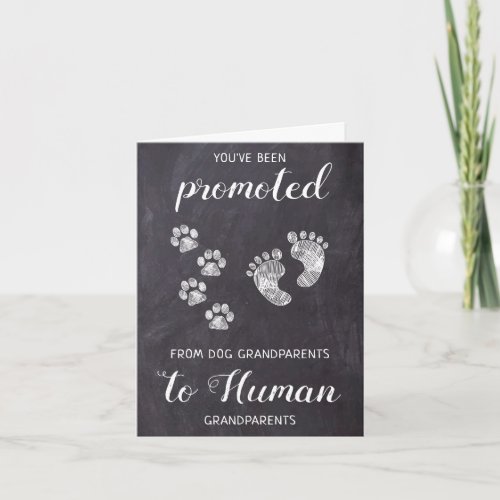 Rustic Grandparents Pregnancy Announcement Card