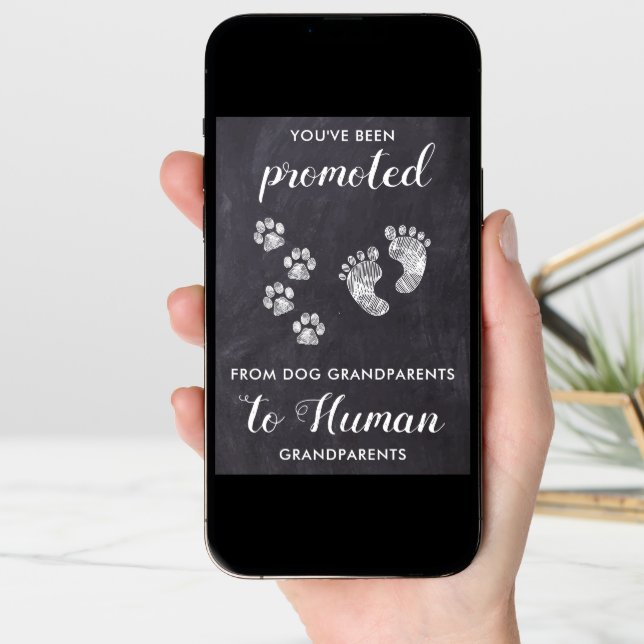 Rustic Grandparents Pregnancy Dog Lover Baby  Announcement (Front Digital)