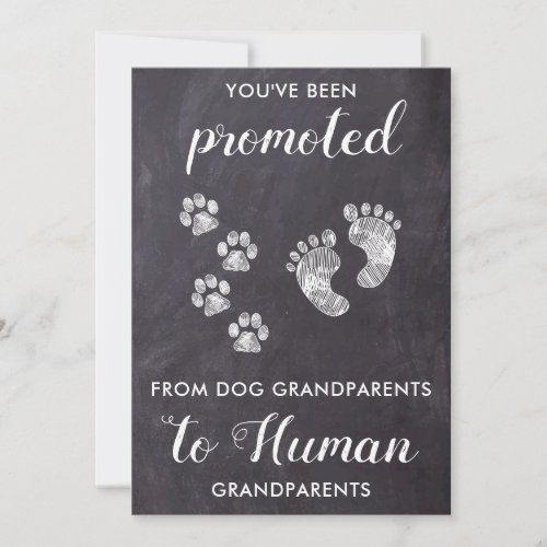 Rustic Grandparents Pregnancy Dog Lover Baby  Announcement