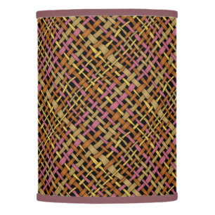 Rustic Graphic Woven Burlap Pink Lamp Shade
