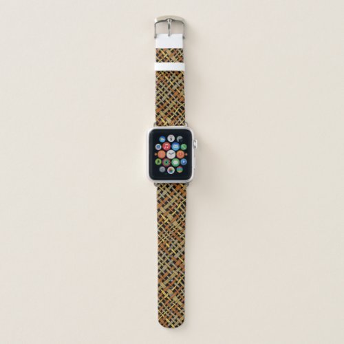 Rustic Graphically Woven Burlap Apple Watch Band