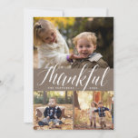 Rustic Gratitude | Thanksgiving Photo Collage Card