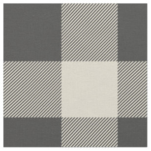 Buffalo Check Fabric Zazzle Rustic Gray And Beige Buffalo Plaid Fabric