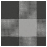 Rustic Gray and Black Buffalo Plaid Fabric