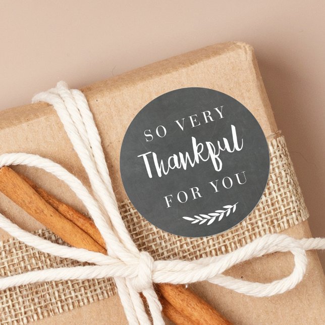 Rustic Gray Autumn Fall Thanksgiving Gift Classic Round Sticker (Creator Uploaded)