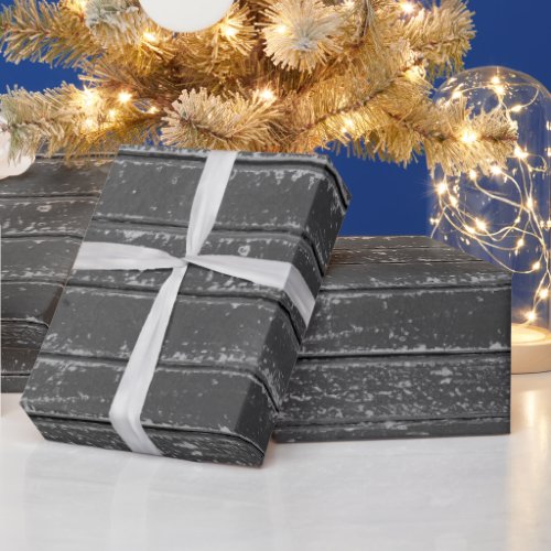 Rustic Gray Barn Wood Wrapping Paper