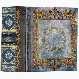 Rustic Gray Blue Celtic Ancient Tome 3 Ring Binder