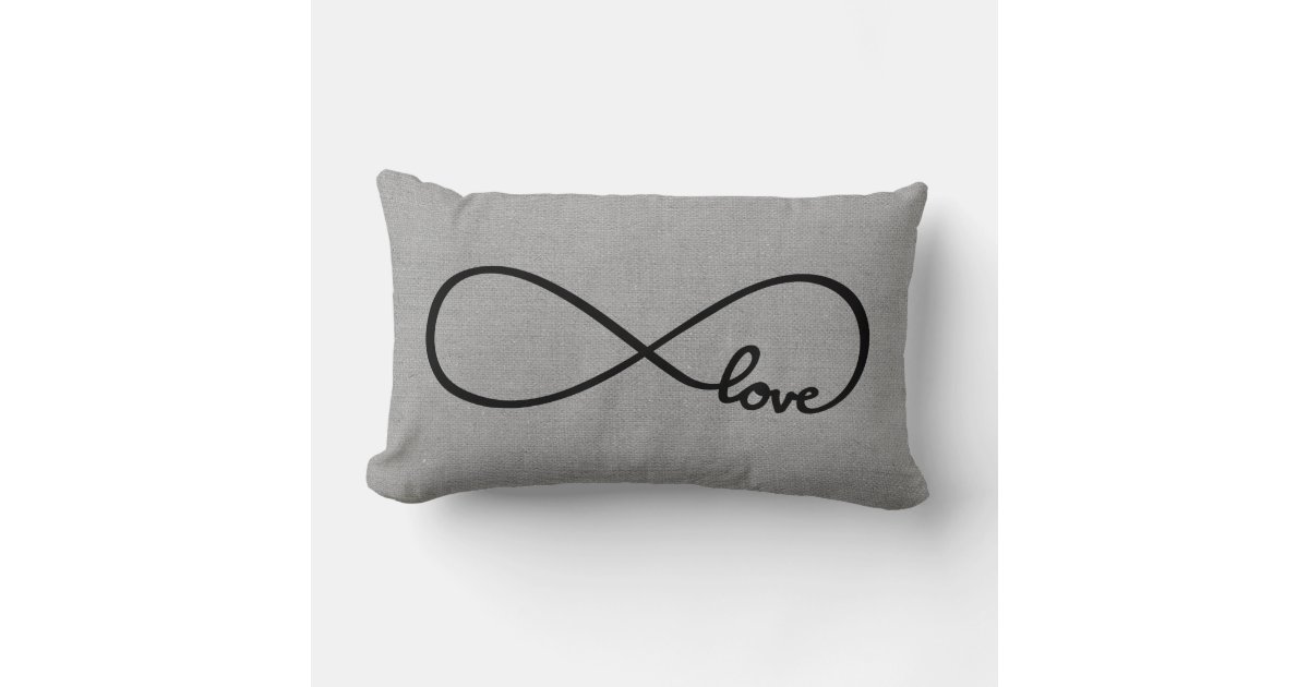 Rustic Gray Love Lumbar Pillow Zazzle