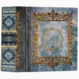 Rustic Gray Marble Celtic Ancient 3 Ring Binder