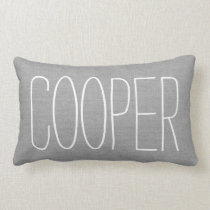 Rustic Gray Name Monogram Lumbar Pillow Rustic Gray Name Monogram Lumbar Pillow