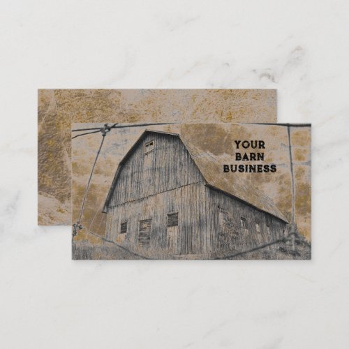 Rustic Gray Sepia Barn Vintage Texture Grunge Business Card