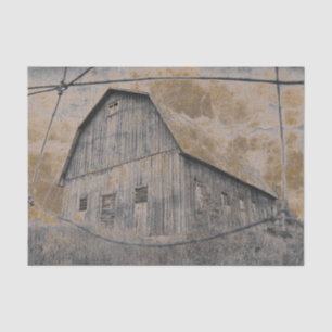 Rustic Gray Sepia Barn Vintage Texture Tissue Paper