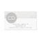 Rustic Gray Stripes Circle Monogram Business Card