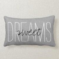 Rustic Gray Sweet Dreams Pillow