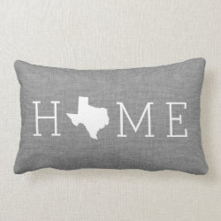 Rustic Gray Texas Home State Throw Pillow