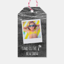 Rustic Gray Warm Wishes Florida 2-Sided Color Pop Gift Tags