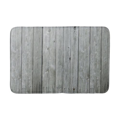 Rustic Gray Weathered Wood Bath Mat