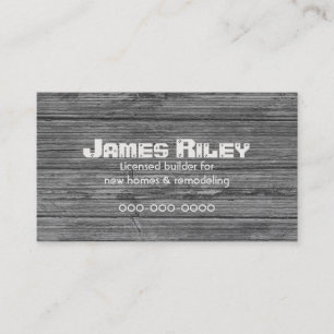 rustic gray wood grain background business card