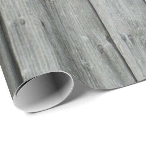 Rustic Gray Wood Grain Wrapping Paper Zazzle