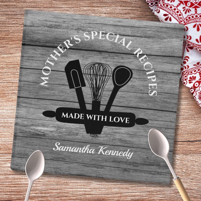 Rustic Gray Wood Mom's Special Recipe Cookbook 2” 3 Ring Binder (Rustic Gray Wood Mom's Special Recipe Cookbook 2” 3 Ring Binder)