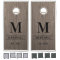 Rustic Gray Wood Monogram Wedding Family