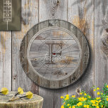 Rustic Gray Wood Tone Monogram Dart Board<br><div class="desc">The Rustic Gray Wood Tone Monogram Dart Board is a great indoor activity for your game room. Personalize with your name and monogram.</div>