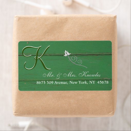 Rustic Green Barn Wood Label | Zazzle