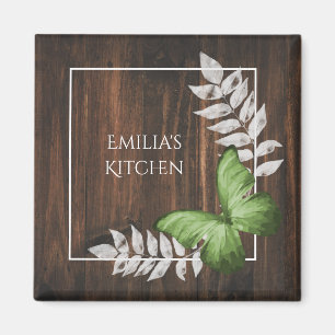 Rustic Green Butterfly Magnet