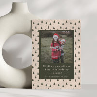 Rustic Green Christmas Trees Two Photo Vertical