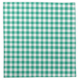 Rustic Green Gingham Checks Pattern Napkin