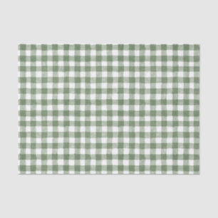 Rustic Green Gingham Tissue Paper