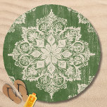 Rustic Green Girly Floral Pattern Beach Towel<br><div class="desc">Rustic Green Girly Floral Pattern Beach Towel features an elegant rustic flower pattern in green. Perfect for the beach,  vacation,  as a gift for birthdays,  Christmas,  Mother's Day and holidays. Created by Evco Studio www.zazzle.com/store/evcostudio</div>