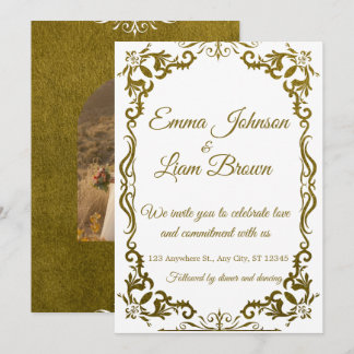 Rustic Green Mexican Wedding Invitation