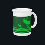 Rustic green moose pitcher<br><div class="desc">Rustic moose pitcher</div>