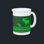 Rustic green moose pitcher<br><div class="desc">Rustic moose pitcher</div>