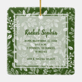 Rustic Green Photo Ornament with Greenery | Zazzle
