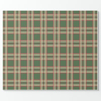 Tartan Plaid Farmhouse Forest Green Wrapping Paper