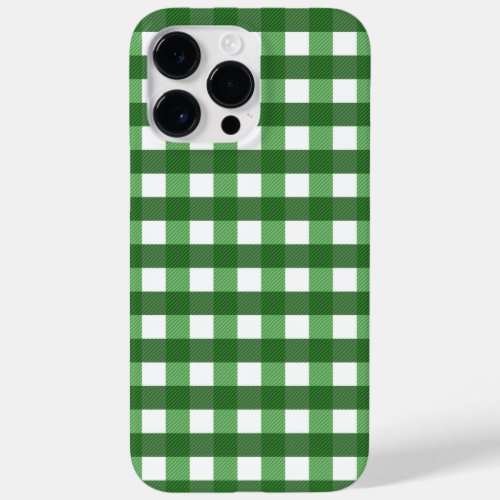 Rustic Green Plaid Pattern Case_Mate iPhone 14 Pro Max Case