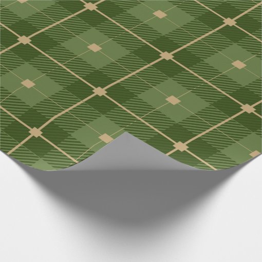 Rustic Green Plaid Wrapping Paper | Zazzle