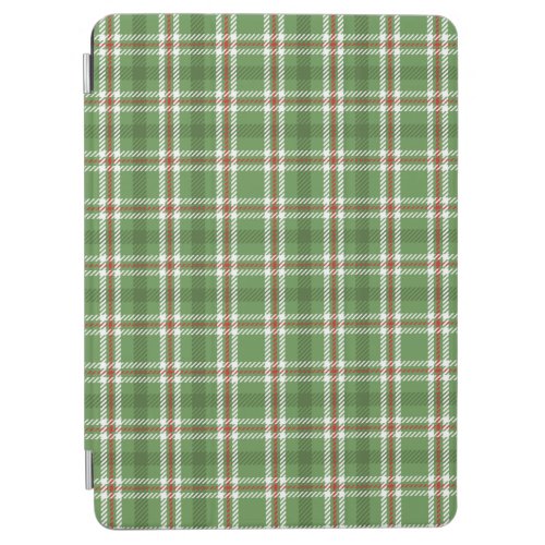 Rustic Green Simple Country Farmhouse Plaid iPad Air Cover
