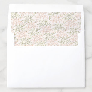 Rustic Green Terracotta Floral Boho Botanical Envelope Liner