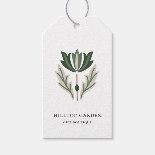Rustic Green Thistle Floral Price Tags