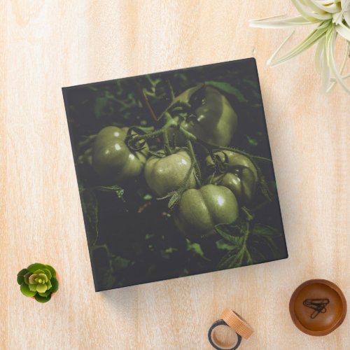 Rustic Green Tomatoes Moody Food Photography 3 Ring Binder