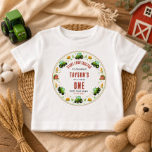 Rustic Green Tractor Farm First Year Down One