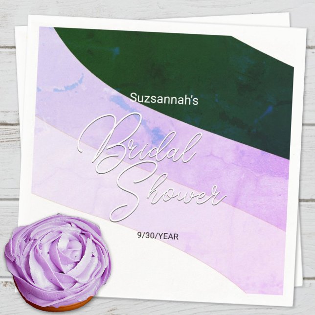 Rustic  Green Violet Shades Horizontal Streams Napkins (Creator Uploaded)