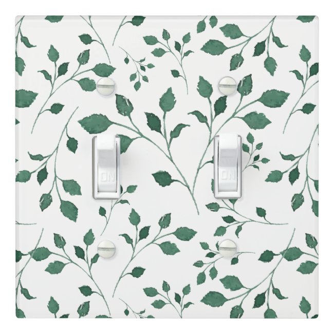 Rustic Green Watercolor Foliage Pattern