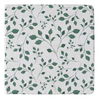 Rustic Green Watercolor Foliage Pattern