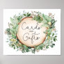 Rustic Greenery Cards Gifts Wedding Bridal Shower Poster